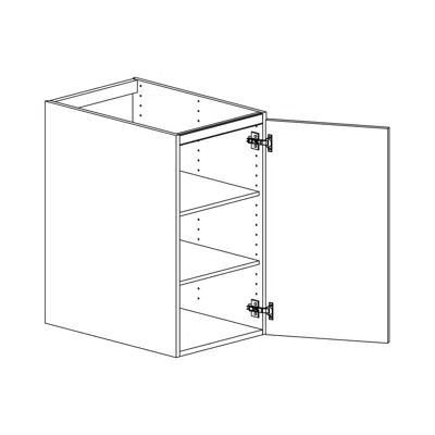 imagem para Base cabinet with two shelves 400mm