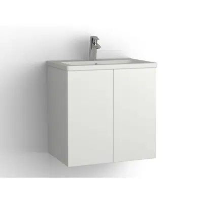 imagem para Free bathroom cabinet with washbasin 615 Compact door, single finish