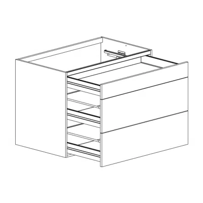 Image for Base cabinet with three drawers 1000mm