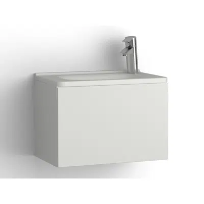 Image for Flow bathroom cabinet with washbasin 500 door, single finish