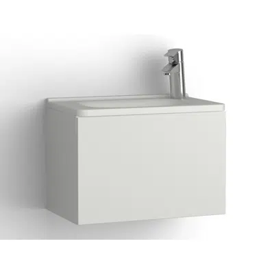 imagen para Flow bathroom cabinet with washbasin 500 door, single finish