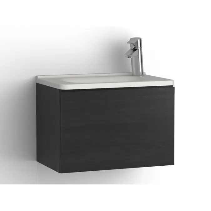 Flow bathroom cabinet with washbasin 500 door, single finish