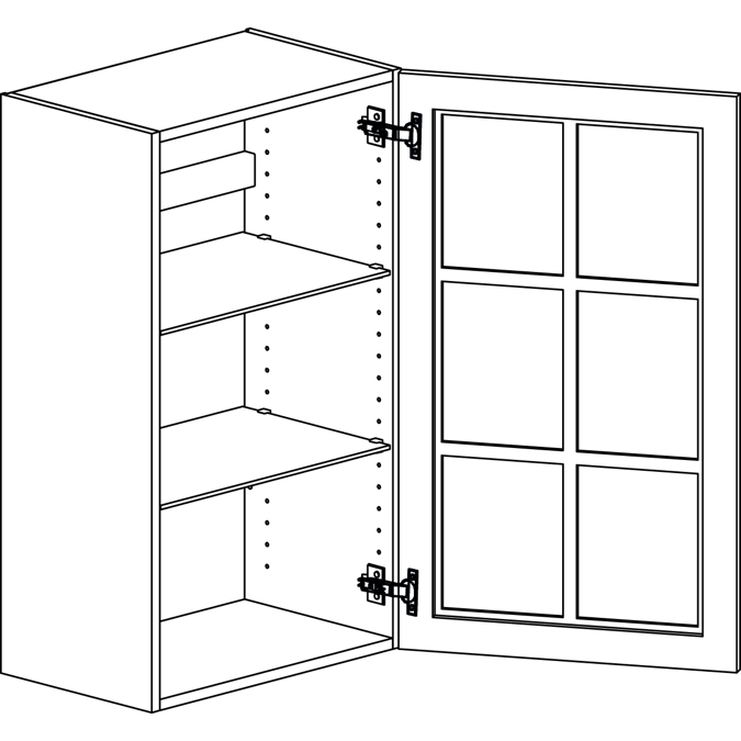 BIM objects Free download! Wall height 850mm with two shelves