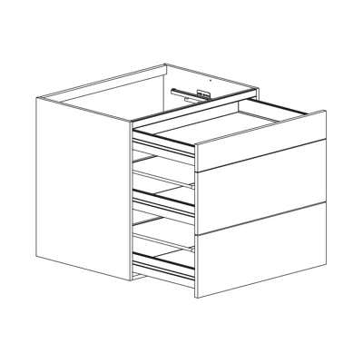 Image for Base cabinet with three drawers 800mm