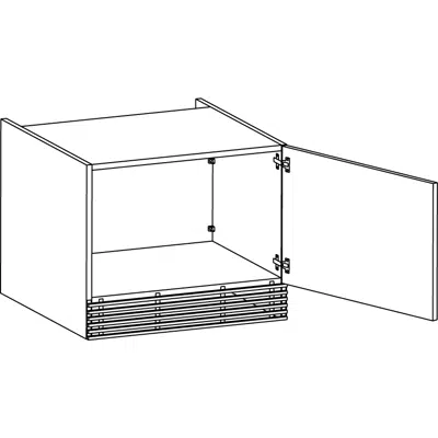 kuva kohteelle Wall cabinet height 490mm with ventilation 600mm
