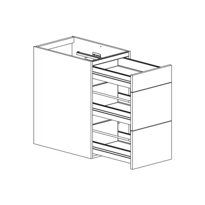 Immagine per Base cabinet with three drawers 400mm