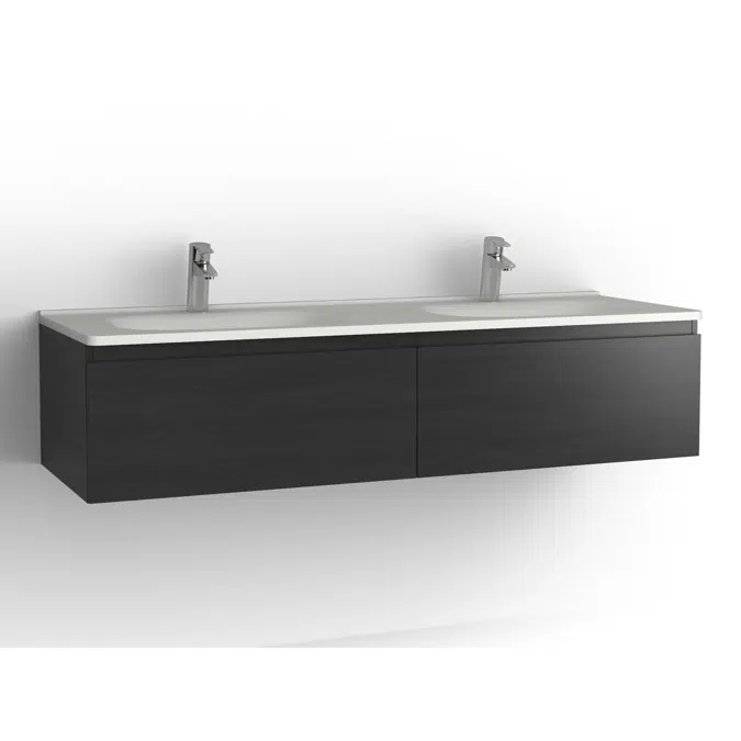 Bim Objects Free Download Flow Bathroom Cabinet With Washbasin 1500 Double 2 Drawers Single 2141