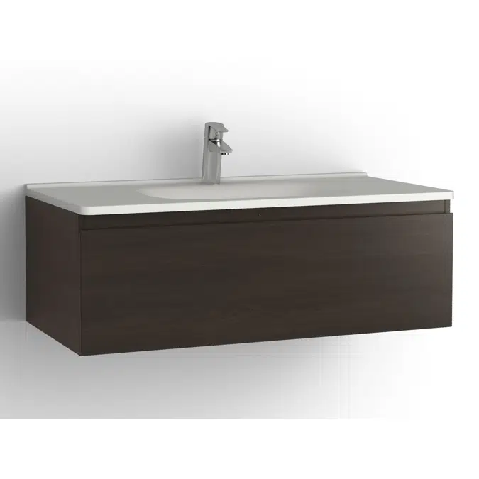 Flow bathroom cabinet with washbasin 1000 1 drawer, single finish