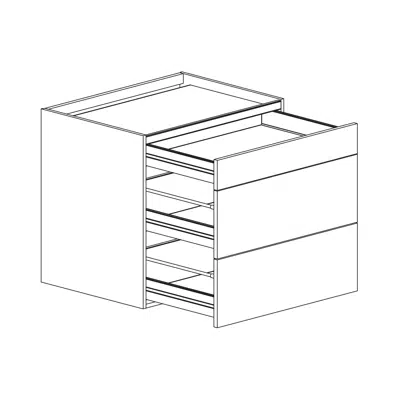 Image for Base cabinet for cooktop with three drawers 800mm