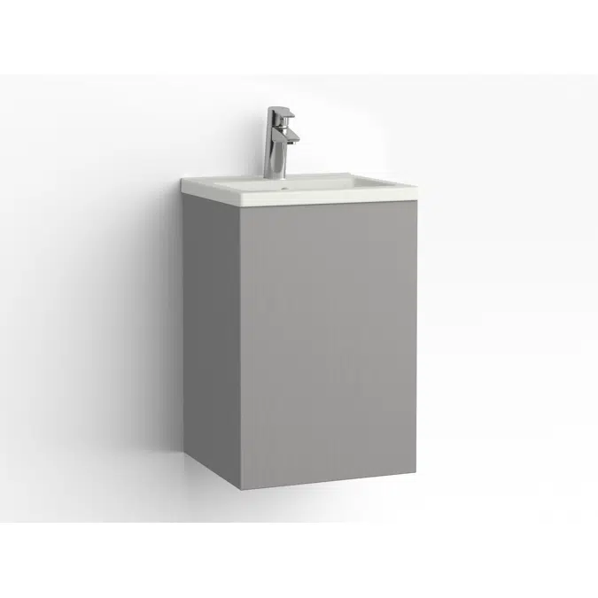 Free bathroom cabinet with washbasin 415 door, single finish