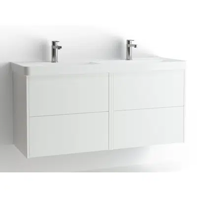 Image for Mezzo Frame bathroom cabinet with washbasin 1230 drawers, single finish
