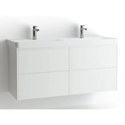 изображение для Mezzo Frame bathroom cabinet with washbasin 1230 drawers, single finish