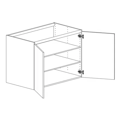 imagen para Base cabinet with two shelves 1000mm