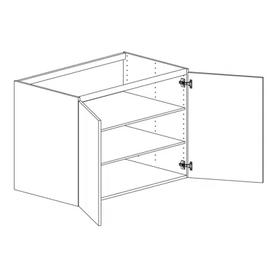 Image for Base cabinet with two shelves 1000mm