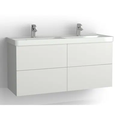 Mezzo bathroom cabinet with washbasin 1230 drawers, single finish 이미지