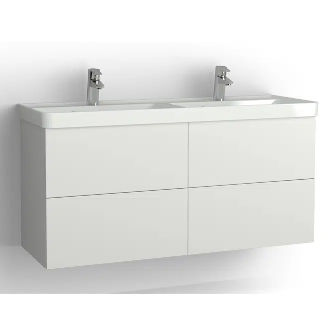 Mezzo bathroom cabinet with washbasin 1230 drawers, single finish