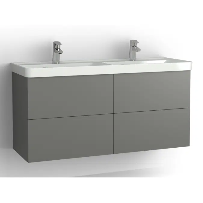 Mezzo bathroom cabinet with washbasin 1230 drawers, single finish