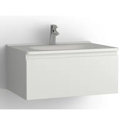 Image for Flow bathroom cabinet with washbasin 750 1 drawer, single finish