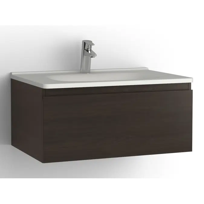 Flow bathroom cabinet with washbasin 750 1 drawer, single finish
