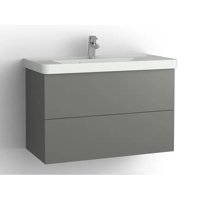 Mezzo bathroom cabinet with washbasin 930 drawers, single finish