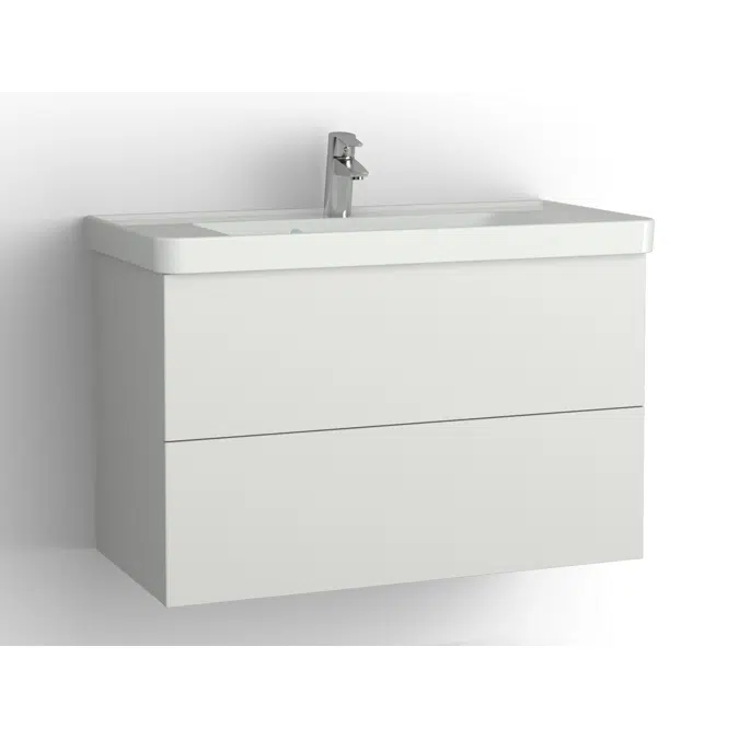 Mezzo bathroom cabinet with washbasin 930 drawers, single finish