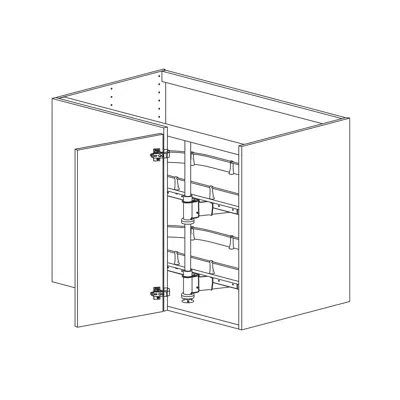 Immagine per Base cabinet corner with two pullout shelves Chili 1000mm