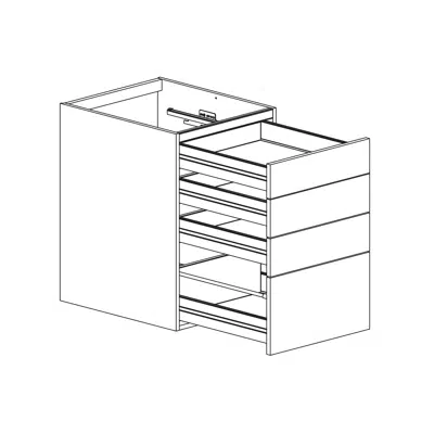 bilde for Base cabinet with four drawers 500mm