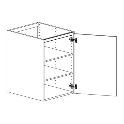 Image for Base cabinet with two shelves 500mm