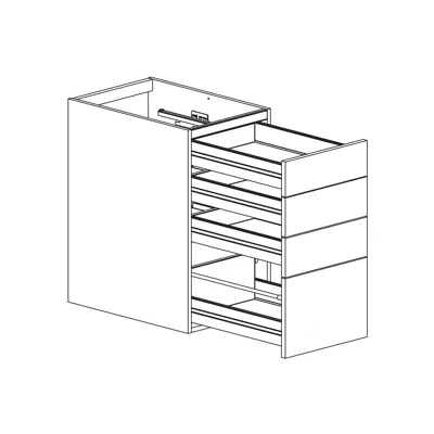 画像 Base cabinet with four drawers 400mm
