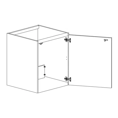 Image for Base cabinet for sink with retracted 460 bottom, door 600mm