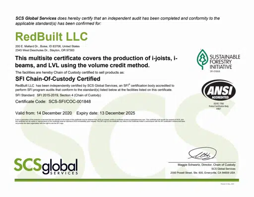 SFI Chain of Custody