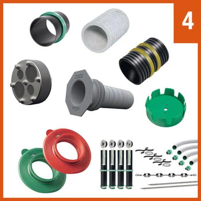 Pressure water-tight service ducts