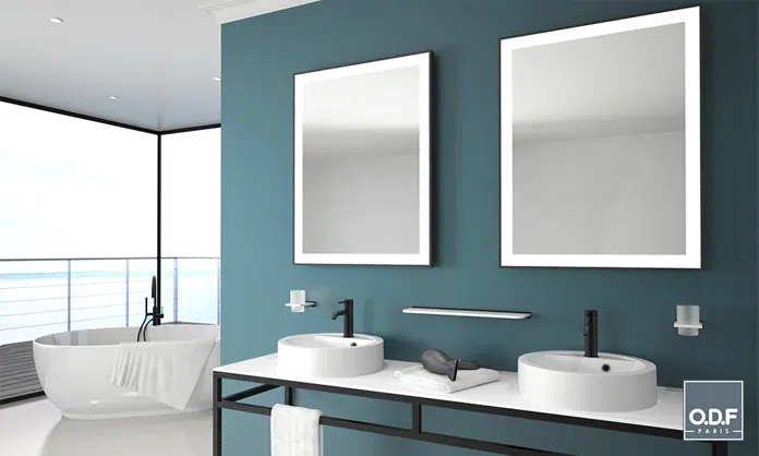 Mirrors & Bathroom cabinets - Framed mirrors with integrated lighting