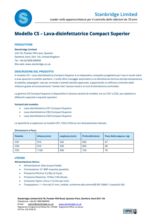 Scheda Tecnica BIM 2025 - Modello CS – Lava-disinfettatrice Compact Superior.pdf