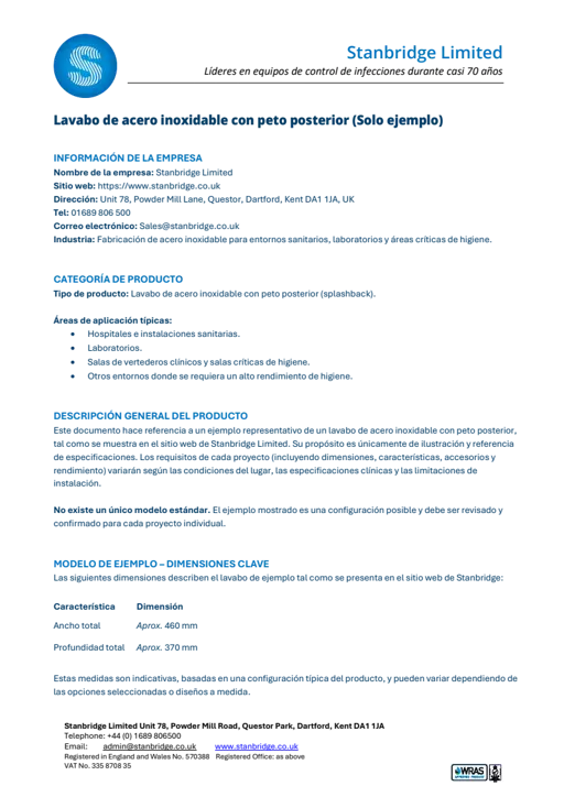 Ficha Técnica BIM 2025 - Lavabo de acero inoxidable con peto (Solo ejemplo).pdf