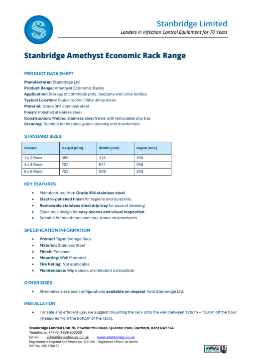 Data Sheet - Stanbridge Amethyst Economic Rack Range.pdf