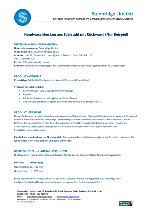 BIM-Datenblatt 2025 - Handwaschbecken aus Edelstahl mit Spritzschutz (Nur Beispiel).pdf