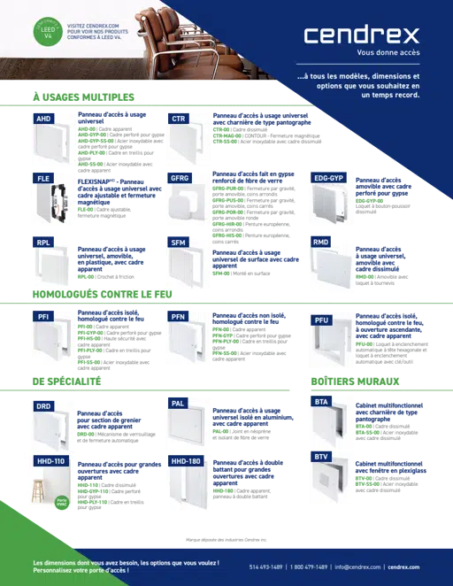Line card portes d'accès