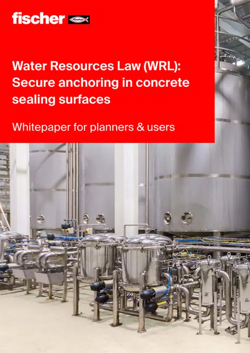 Water Resources Law (WRL): Secure anchoring in concrete sealing surfaces