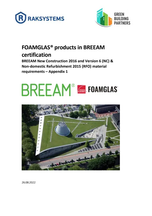 BREEAM requirements and FOAMGLAS products _ Summary.pdf