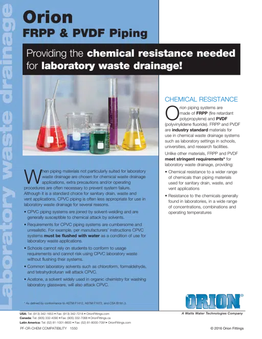 CPVC Chemical Compatibility