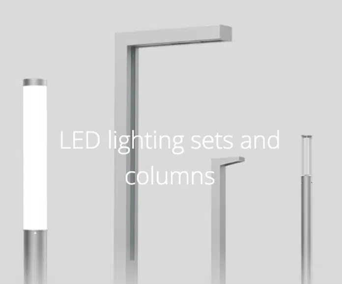 LED lighting sets and columns