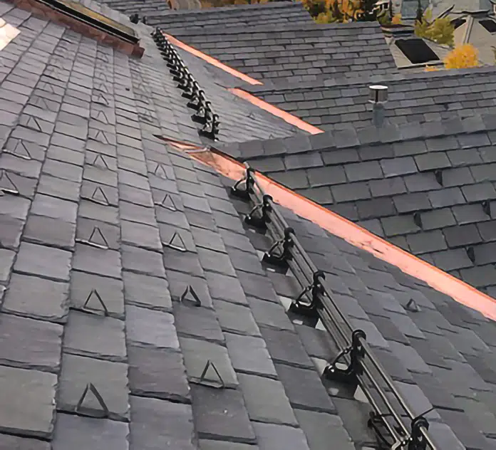 Snow Guards for Synthetic Slate or Shake Roofing