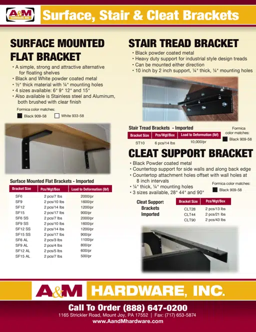 Surface Stair Cleat cutsheet