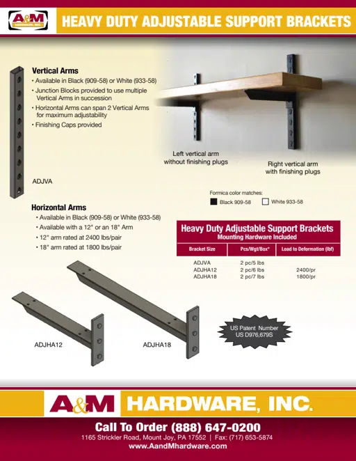 Heavy Duty Adjustable Cutsheet