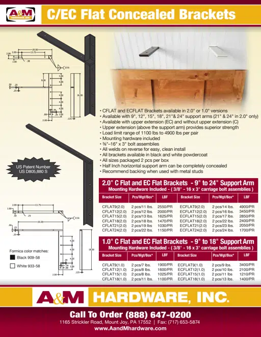 Concealed Flat Cutsheet