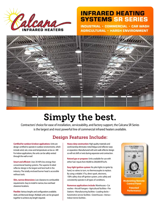 Calcana SR Series Brochure