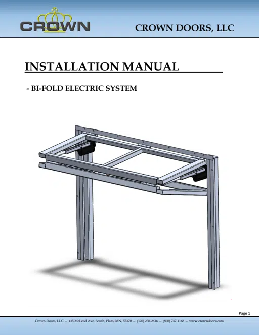 Crown Doors, LLC - System Installation Manual - Bi-Fold Electric System.pdf