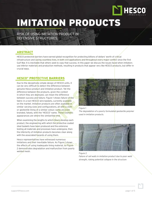HESCO Imitation Products