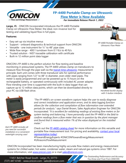 FP-4400 Press Release